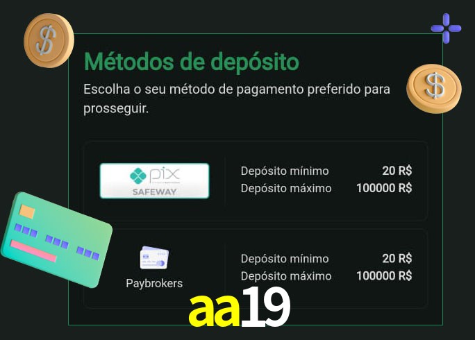 O cassino aa19 oferece uma grande variedade de métodos de pagamento
